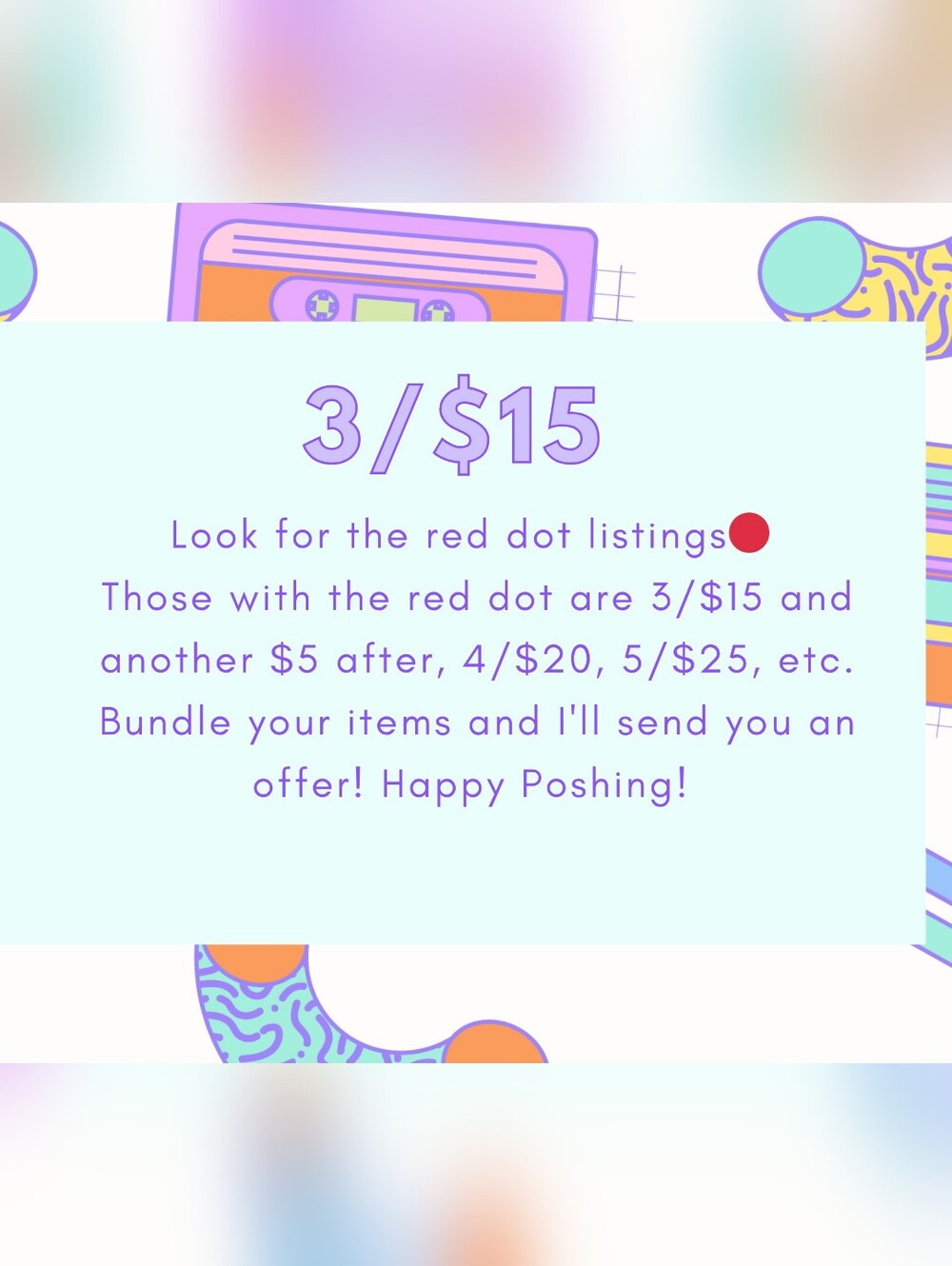 🔴 3 for $15 Sale - Red Dot Listings